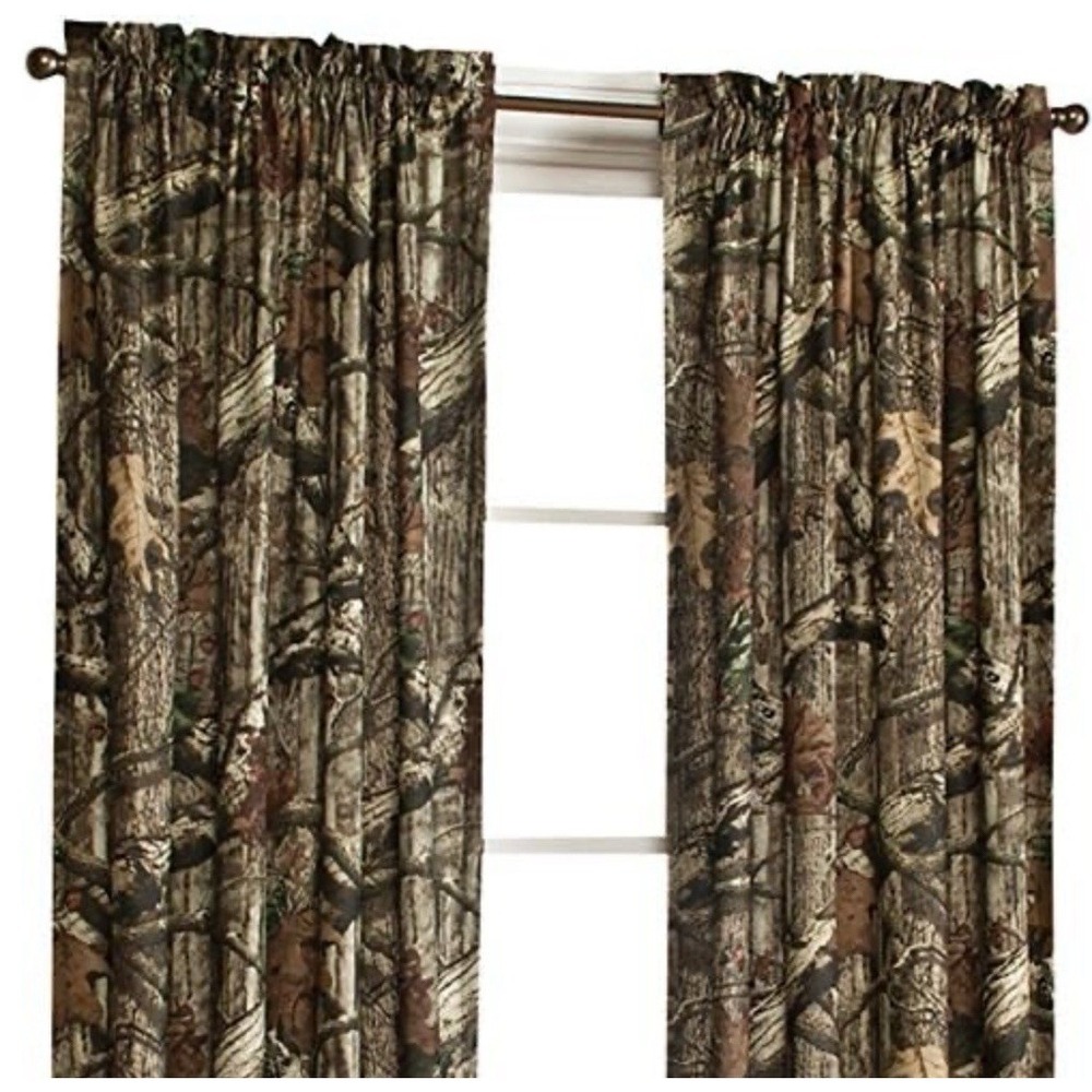 Mossy Oak Break Up Infinity Camo Camouflage Window Panel Curtain Pair 42x 84"